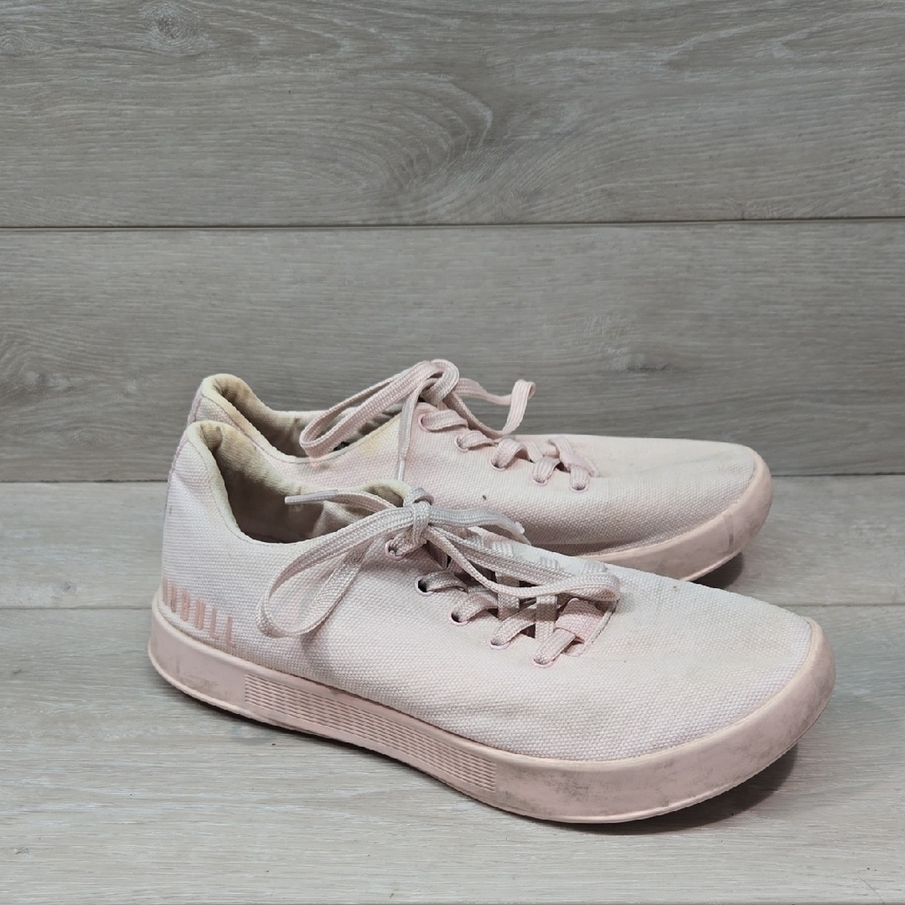 Nobull Women's Pink Canvas Athletic Sneakers Shoes Sz 8.5